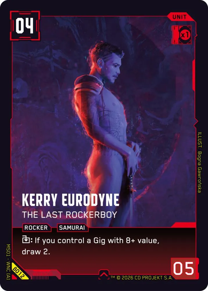 Kerry Eurodyne - The Last Rockerboy — Welcome to Night City - Beta — Cyberpunk TCG