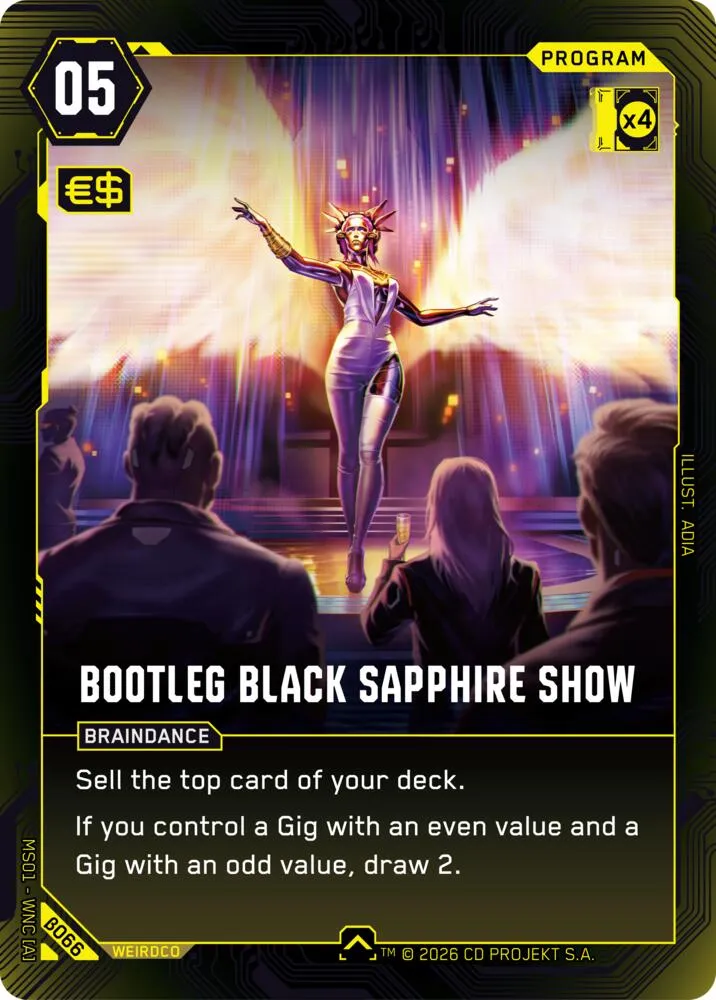 Bootleg Black Sapphire Show — Welcome to Night City - Beta — Cyberpunk TCG