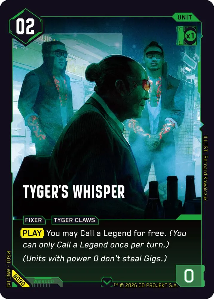 Tyger's Whisper — Welcome to Night City - Beta — Cyberpunk