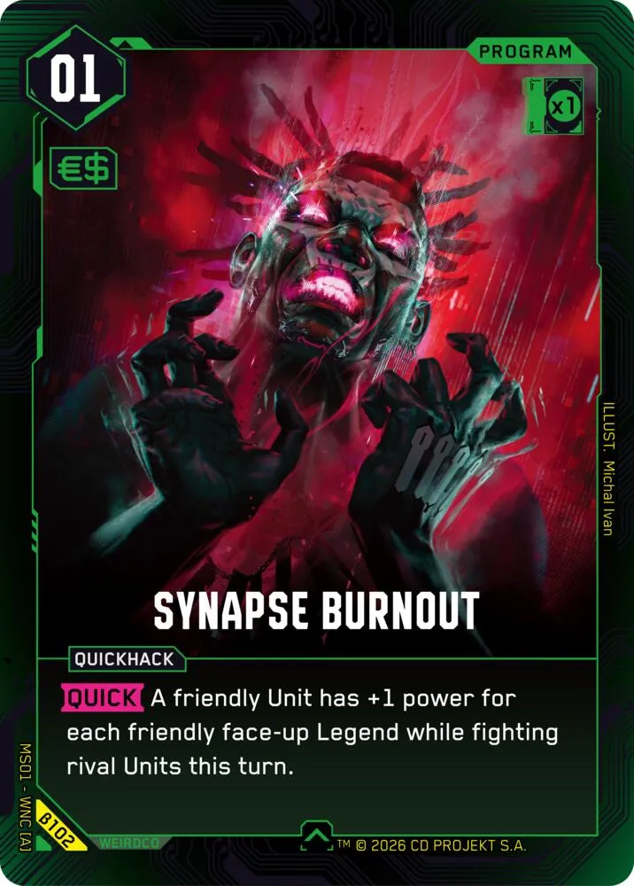 Synapse Burnout — Welcome to Night City - Beta — Cyberpunk TCG
