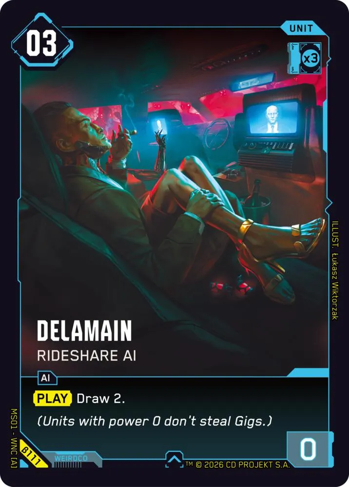 Delamain - Rideshare AI — Welcome to Night City - Beta — Cyberpunk TCG