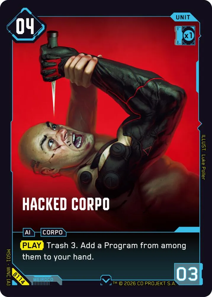 Hacked Corpo — Welcome to Night City - Beta — Cyberpunk TCG
