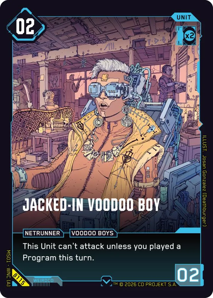 Jacked-In Voodoo Boy — Welcome to Night City - Beta — Cyberpunk TCG