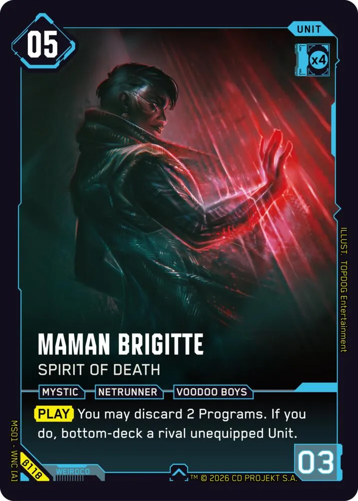 Maman Brigitte - Spirit of Death — Welcome to Night City - Beta — Cyberpunk TCG