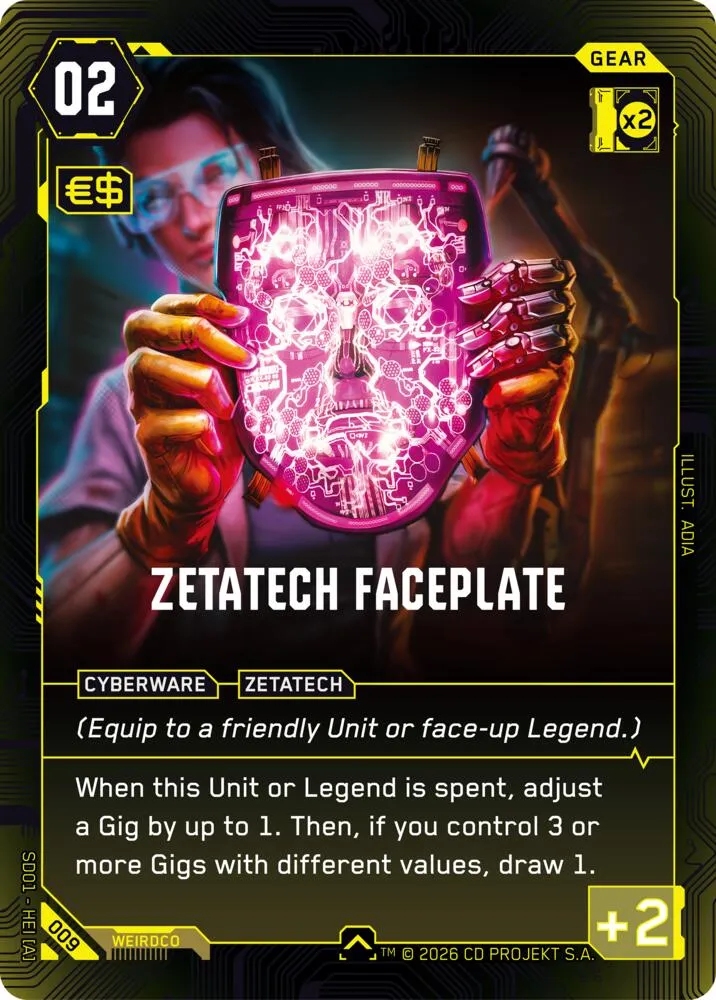 Zetatech Faceplate — The Heist - Retail Starter Deck — Cyberpunk