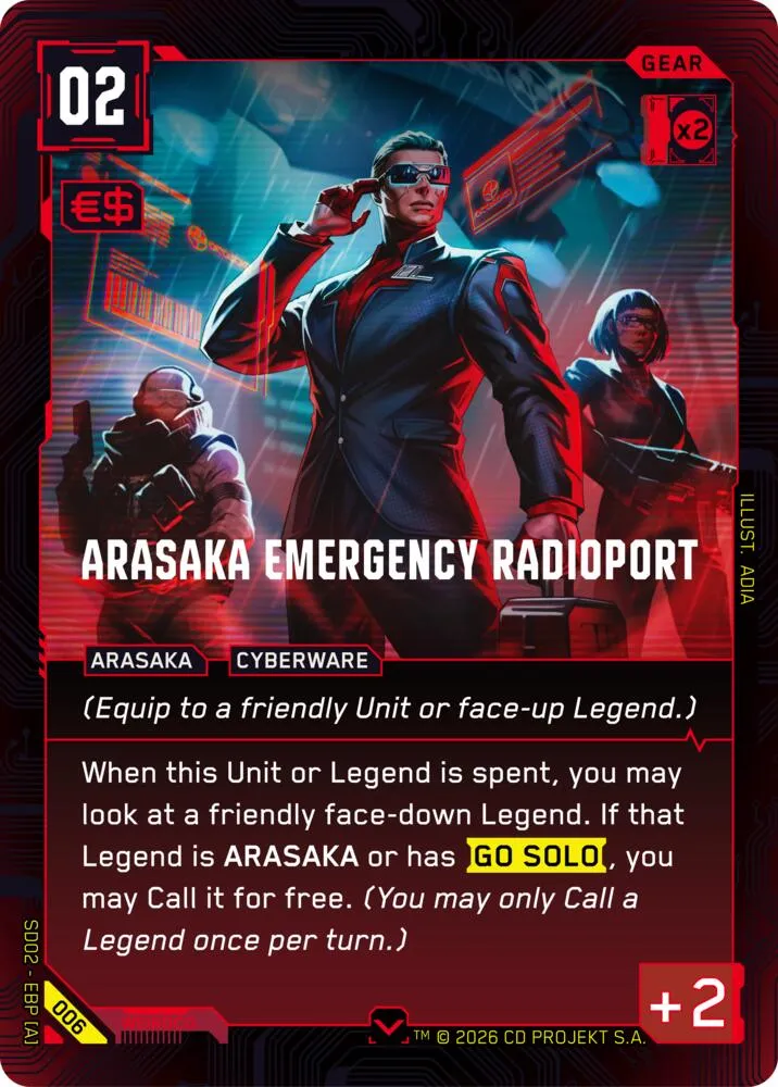 Arasaka Emergency Radioport from Embracing Power - Retail Starter Deck - Cyberpunk TCG