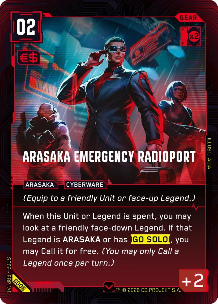 Arasaka Emergency Radioport — Embracing Power - Beta Starter Deck — Cyberpunk