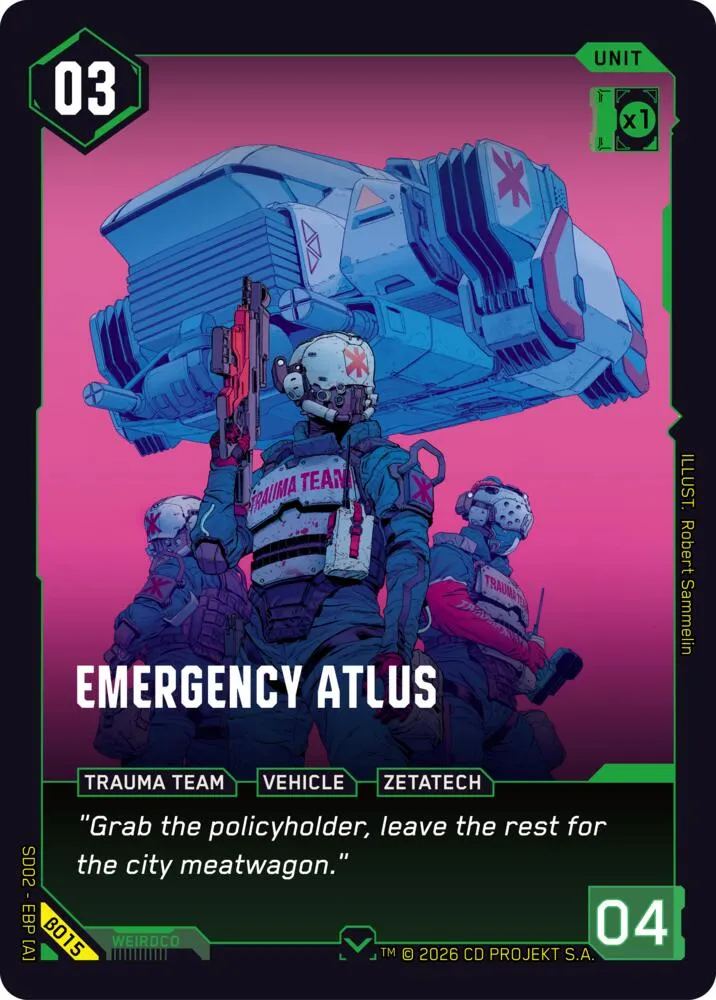 Emergency Atlus — Embracing Power - Beta Starter Deck — Cyberpunk