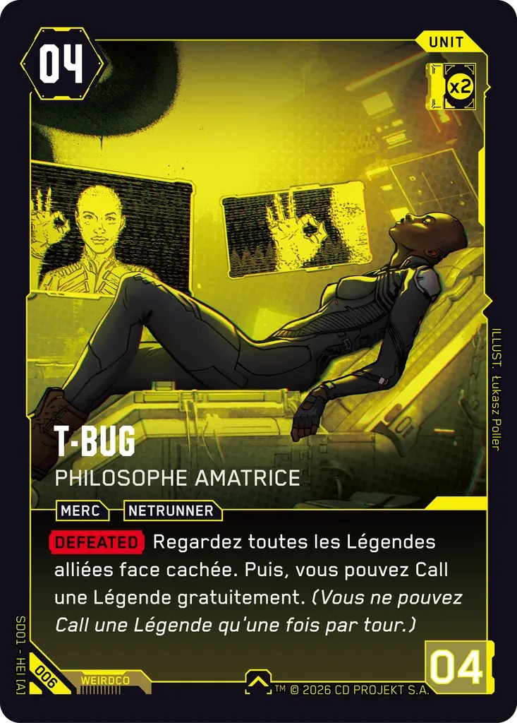 T-Bug - Amateur Philosopher — The Heist — Retail Starter Deck — FR — Cyberpunk