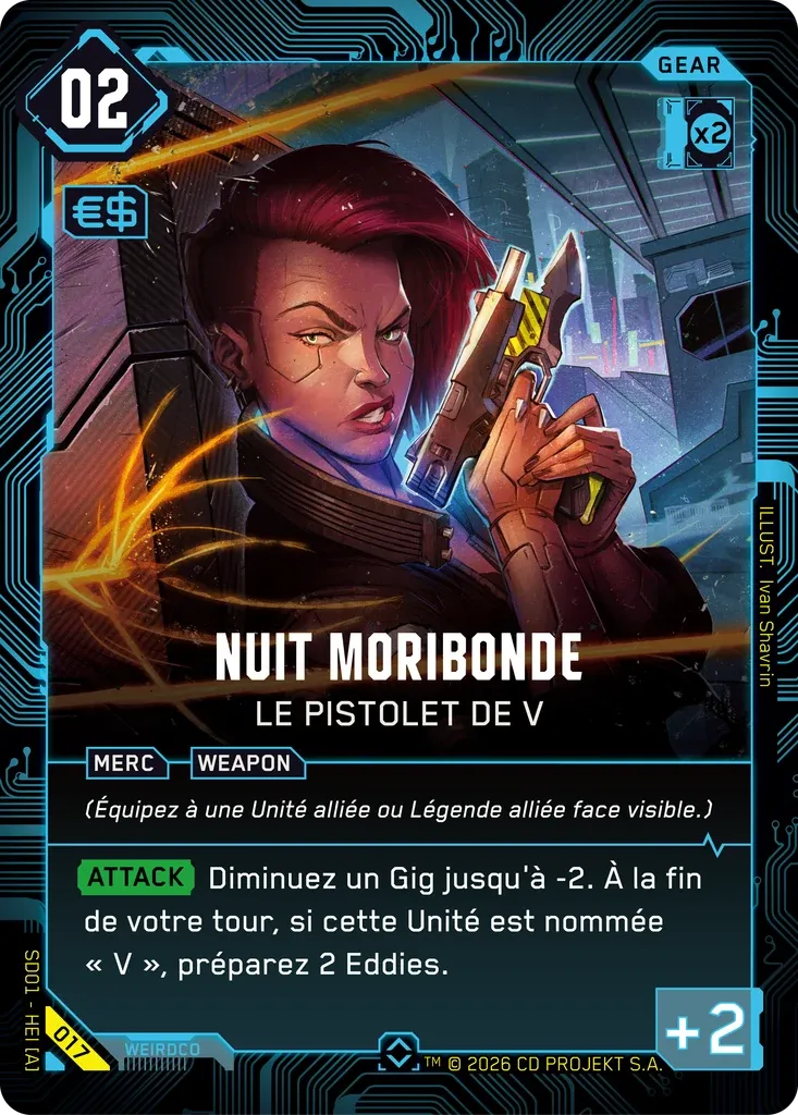 Dying Night - V's Pistol — The Heist — Retail Starter Deck — FR — Cyberpunk
