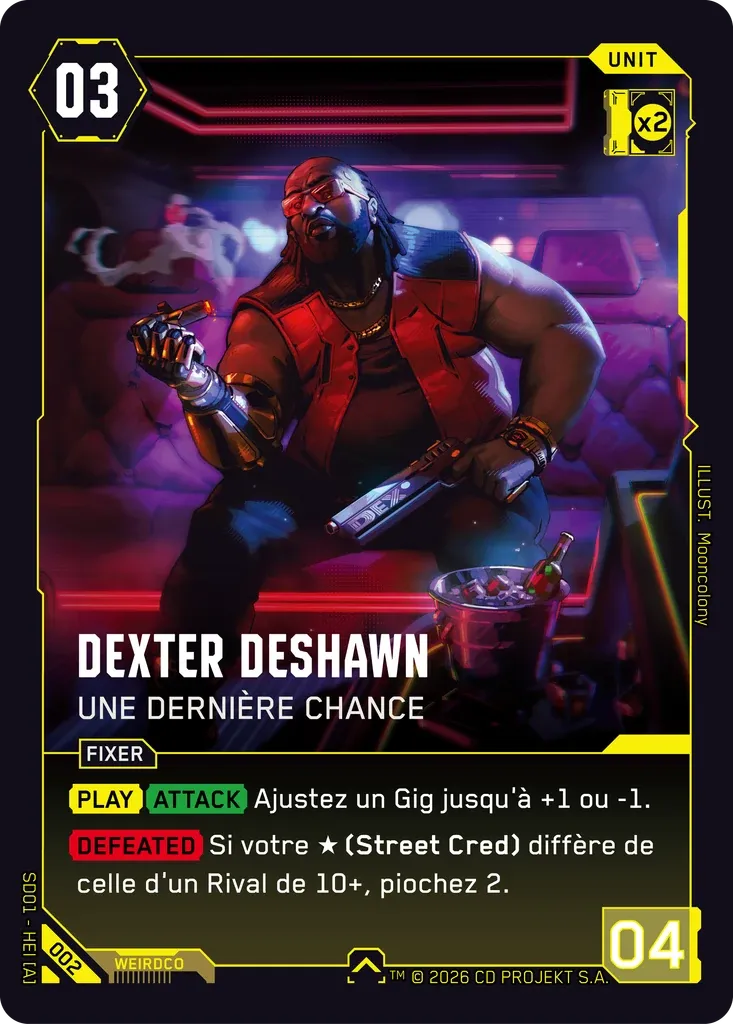 Dexter DeShawn - One Last Chance from The Heist — Retail Starter Deck — FR - Cyberpunk TCG
