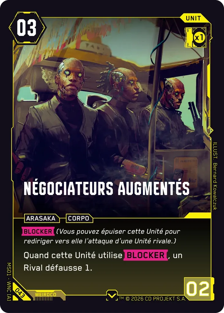 Augmented Negotiators — Welcome to Night City — Retail — FR — Cyberpunk TCG