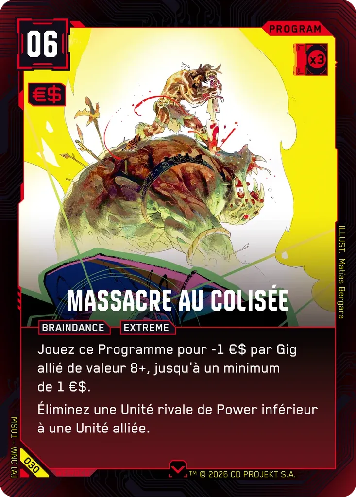 Carnage at the Colosseum — Welcome to Night City — Retail — FR — Cyberpunk TCG