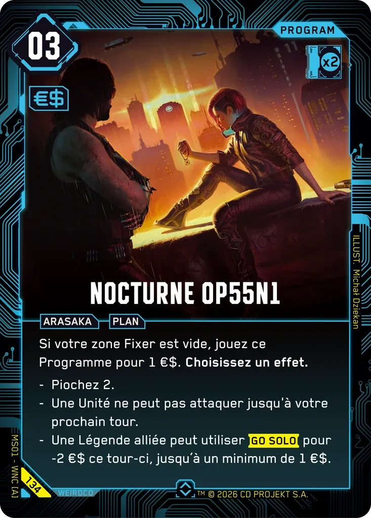 Nocturne OP55 N1 — Welcome to Night City — Retail — FR — Cyberpunk TCG