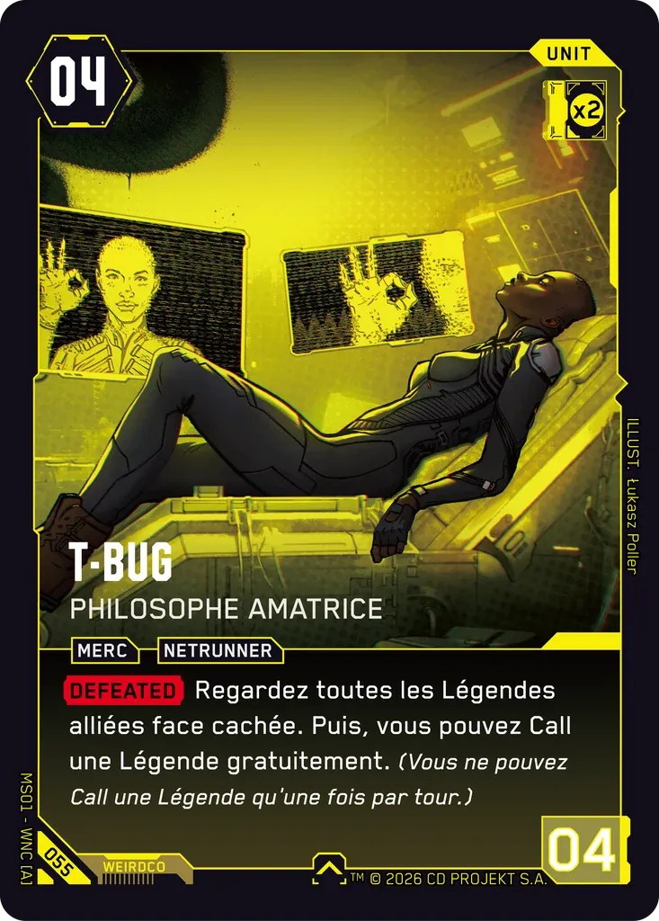 T-Bug - Amateur Philosopher — Welcome to Night City — Retail — FR — Cyberpunk TCG