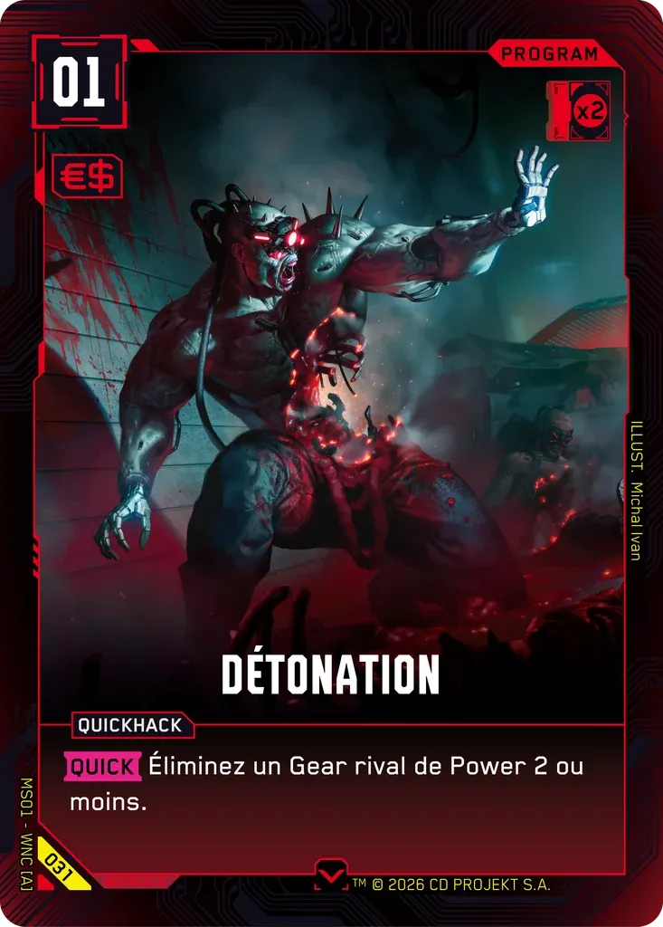 Detonate — Welcome to Night City — Retail — FR — Cyberpunk TCG