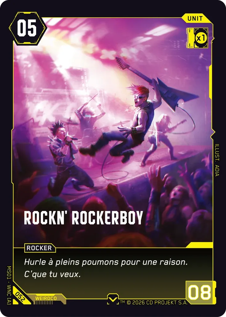 Rockn' Rockerboy — Welcome to Night City — Retail — FR — Cyberpunk TCG