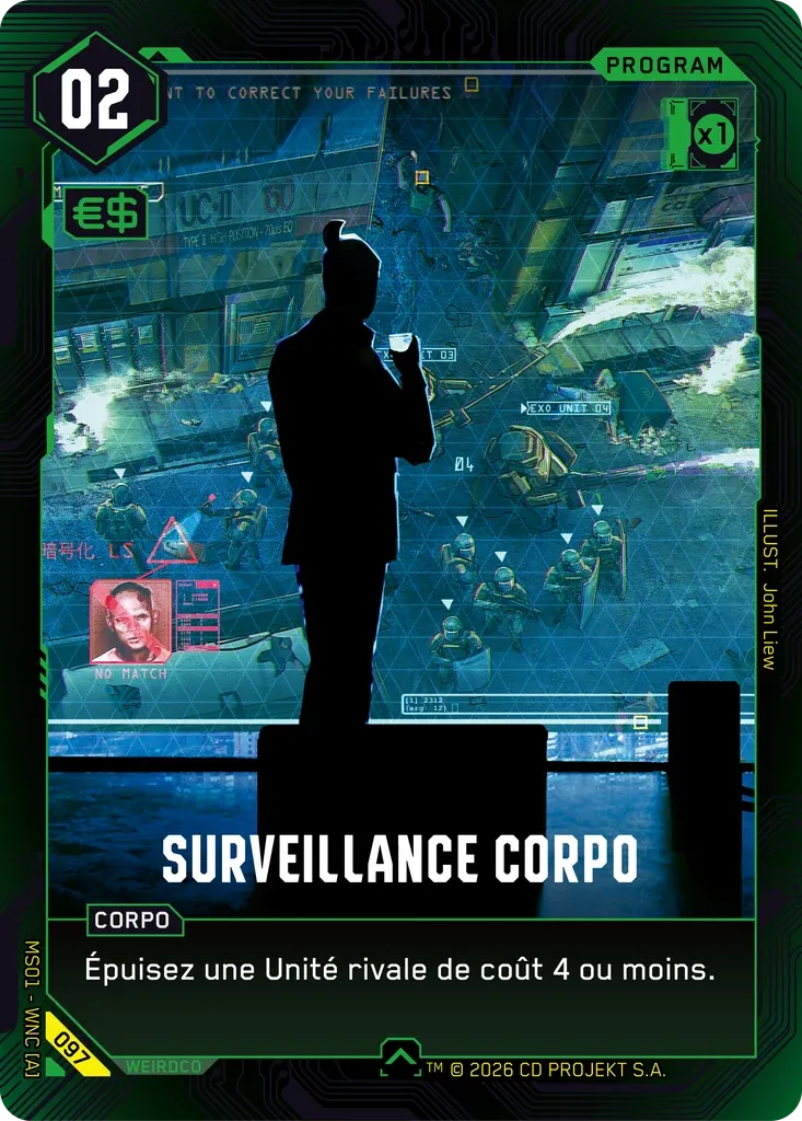 Corporate Surveillance — Welcome to Night City — Retail — FR — Cyberpunk TCG