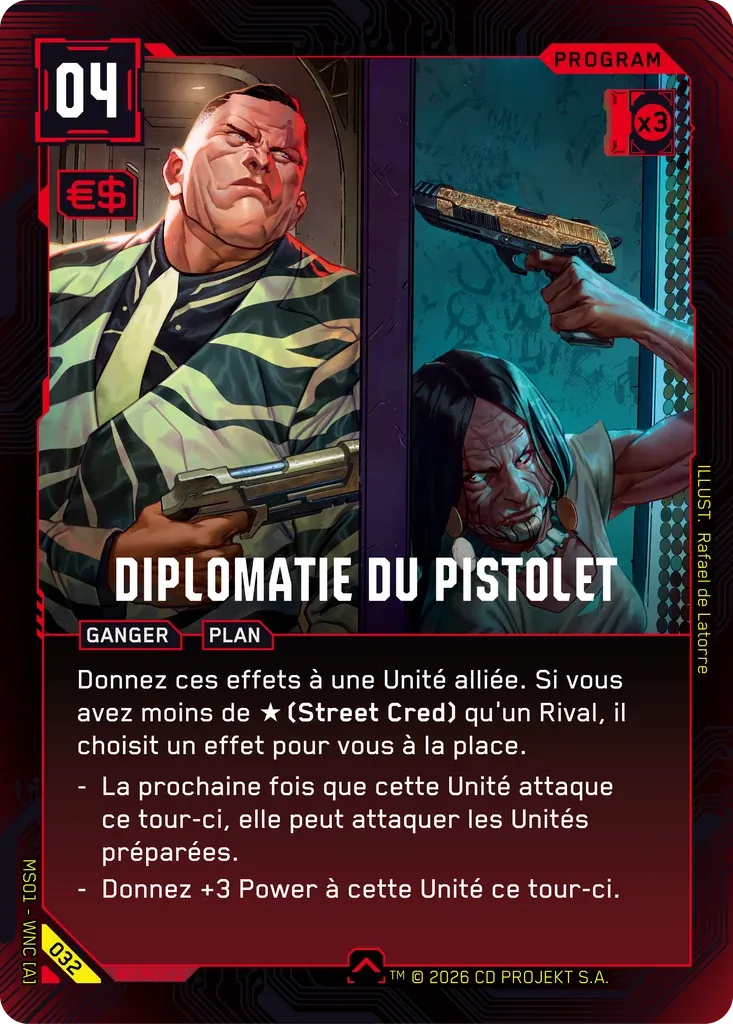 Gunpoint Diplomacy — Welcome to Night City — Retail — FR — Cyberpunk TCG