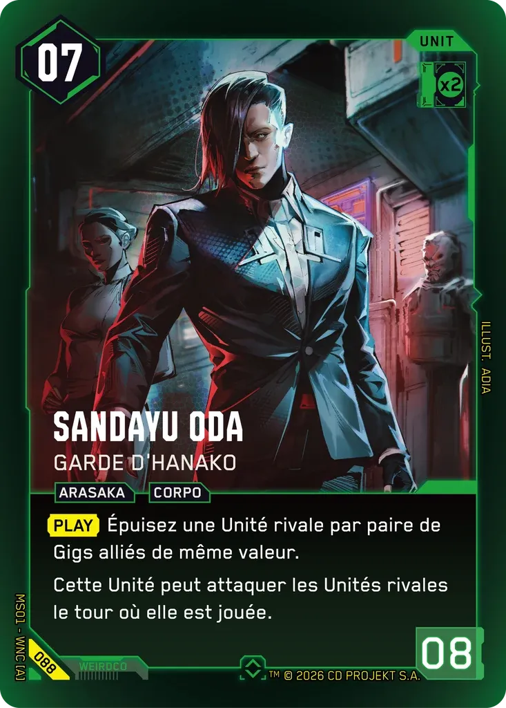 Sandayu Oda - Hanako's Guardian — Welcome to Night City — Retail — FR — Cyberpunk TCG