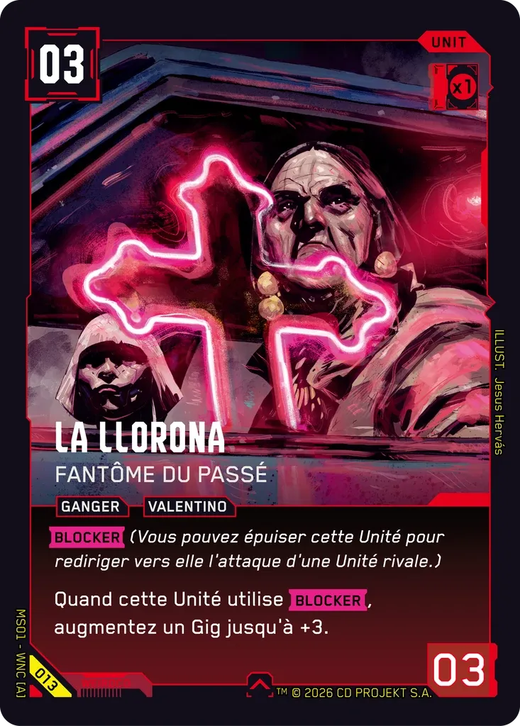 La Llorona - Ghost of the Past — Welcome to Night City — Retail — FR — Cyberpunk TCG
