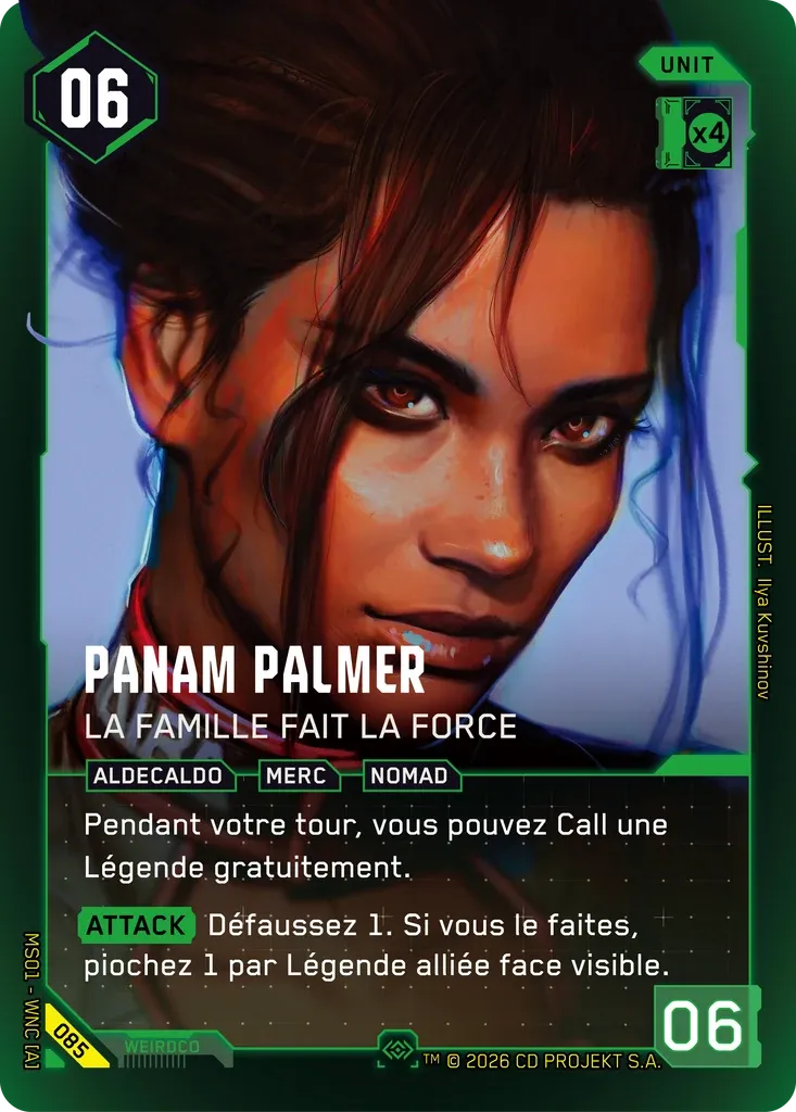 Panam Palmer - Strength Through Family — Welcome to Night City — Retail — FR — Cyberpunk TCG
