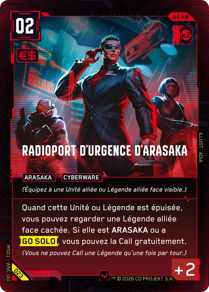 Arasaka Emergency Radioport — Welcome to Night City — Retail — FR — Cyberpunk TCG