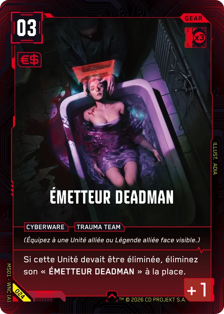 Deadman Transmitter — Welcome to Night City — Retail — FR — Cyberpunk TCG
