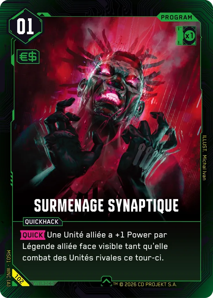 Synapse Burnout — Welcome to Night City — Retail — FR — Cyberpunk TCG