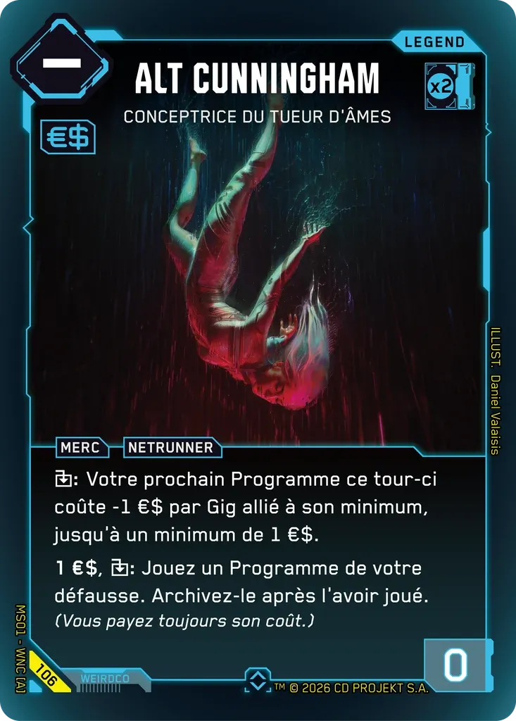 Alt Cunningham - Soulkiller Architect — Welcome to Night City — Retail — FR — Cyberpunk TCG