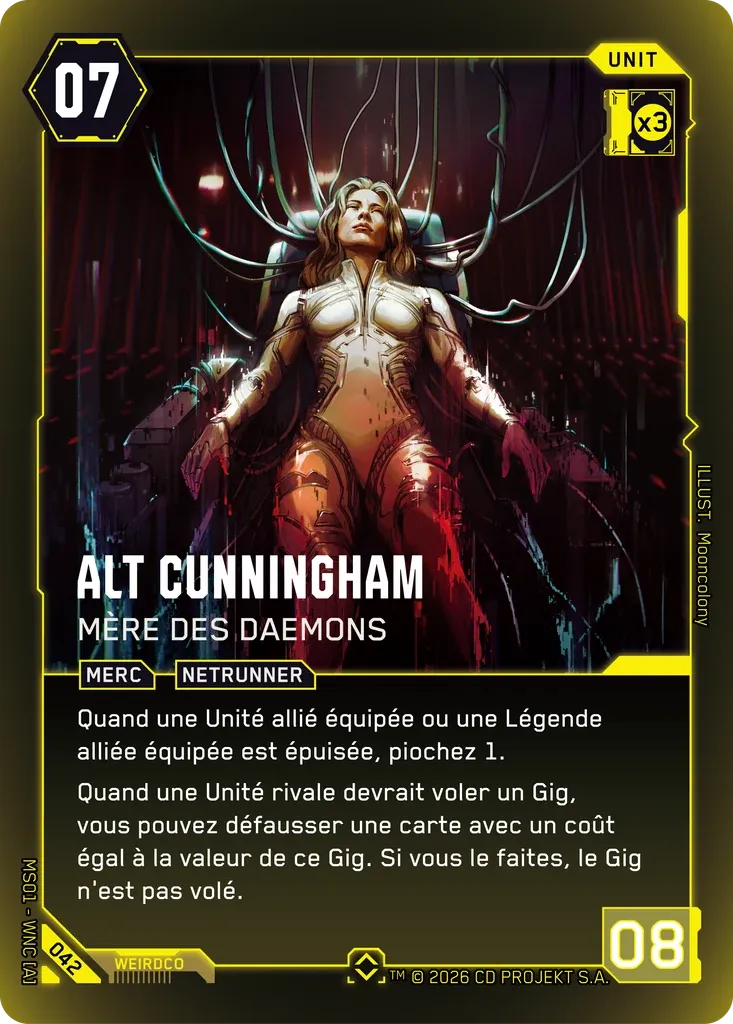 Alt Cunningham - Mother of Daemons — Welcome to Night City — Retail — FR — Cyberpunk TCG