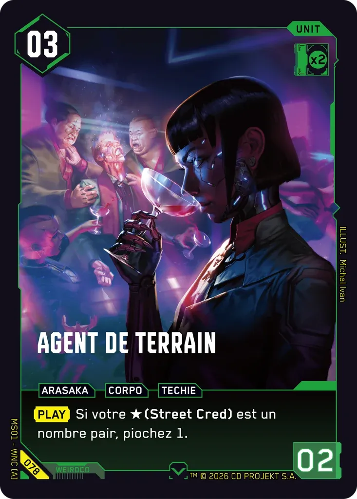 Field Operator — Welcome to Night City — Retail — FR — Cyberpunk TCG