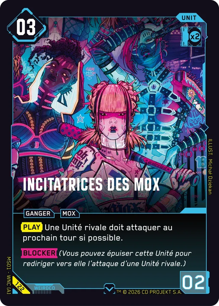 Mox Inciters — Welcome to Night City — Retail — FR — Cyberpunk TCG