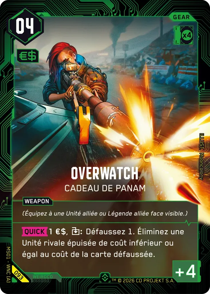 Overwatch - Panam's Gift — Welcome to Night City — Retail — FR — Cyberpunk TCG