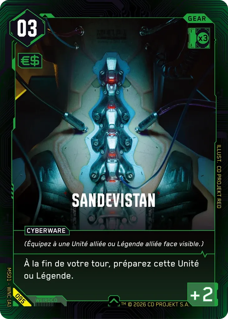 Sandevistan — Welcome to Night City — Retail — FR — Cyberpunk TCG