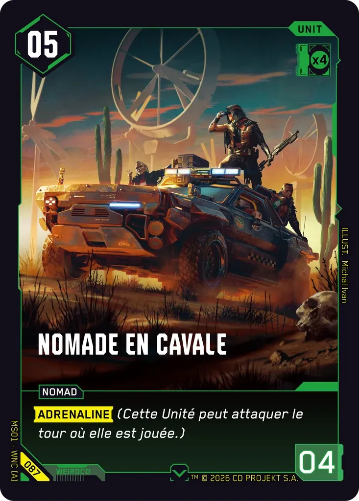 Riding Nomad — Welcome to Night City — Retail — FR — Cyberpunk TCG