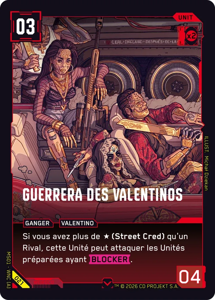 Valentino Guerrera — Welcome to Night City — Retail — FR — Cyberpunk TCG