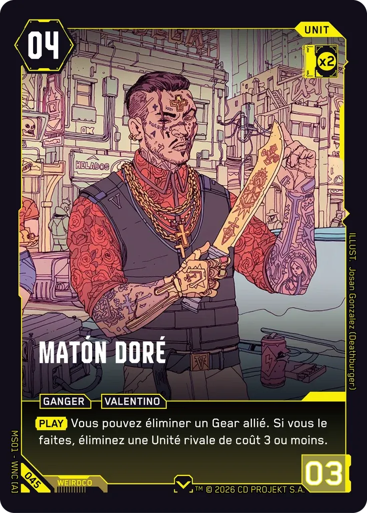 Gilded Maton — Welcome to Night City — Retail — FR — Cyberpunk TCG
