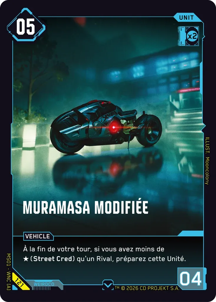 Modded Muramasa — Welcome to Night City — Retail — FR — Cyberpunk TCG