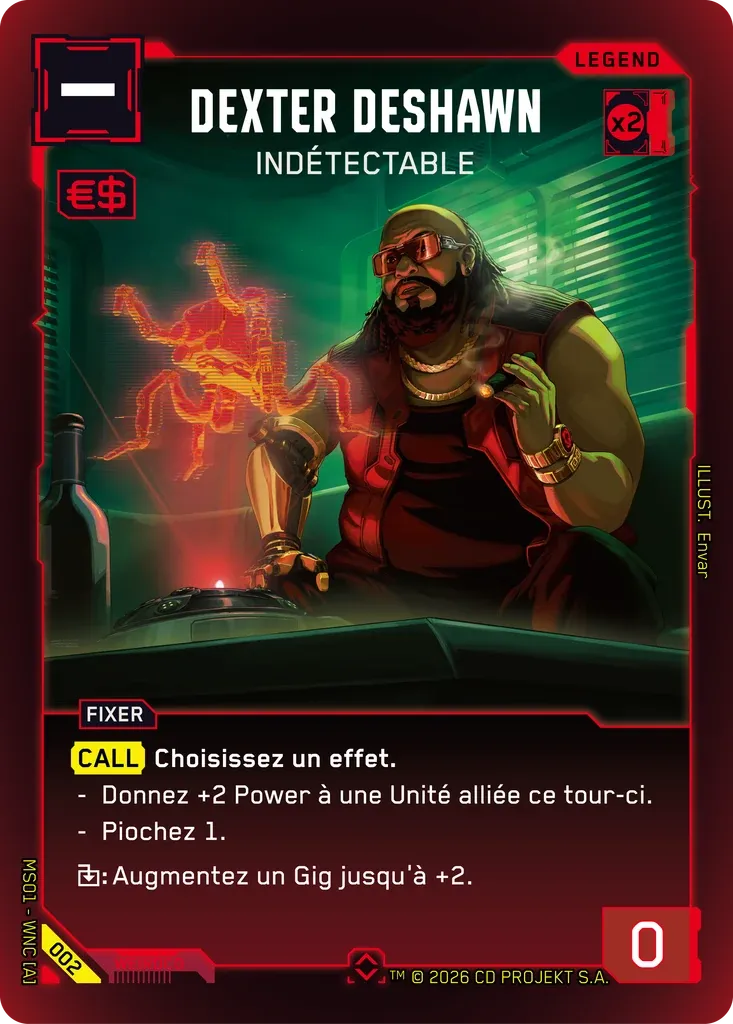 Dexter DeShawn - Off the Grid — Welcome to Night City — Retail — FR — Cyberpunk TCG