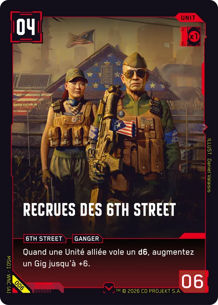 6th Street Recruits from Welcome to Night City — Retail — FR - Cyberpunk TCG