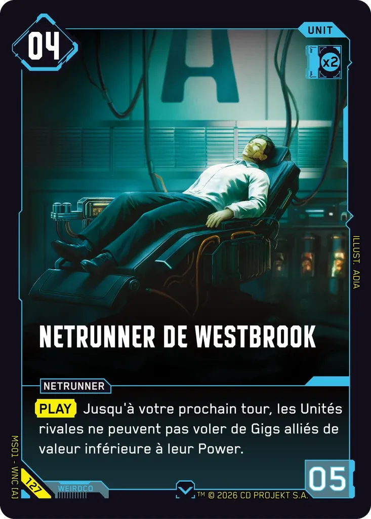 Westbrook Netrunner — Welcome to Night City — Retail — FR — Cyberpunk TCG