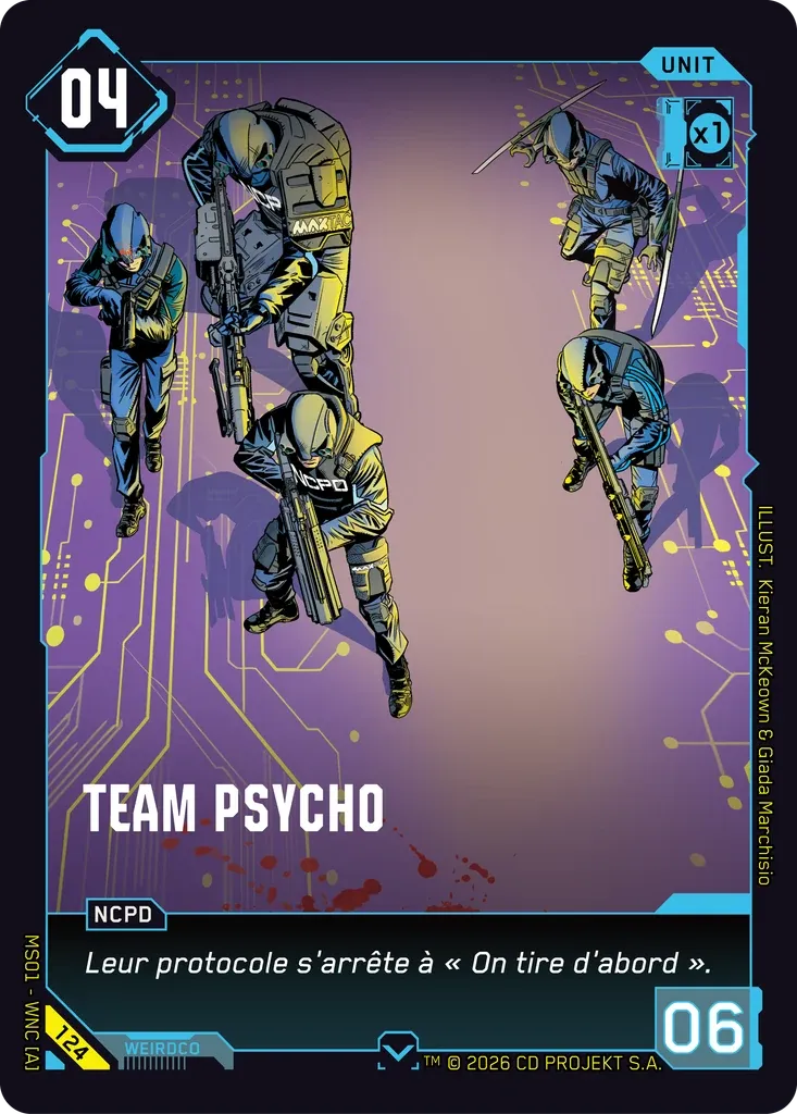 Psycho Squad — Welcome to Night City — Retail — FR — Cyberpunk TCG