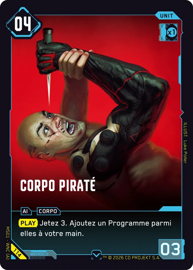 Hacked Corpo — Welcome to Night City — Retail — FR — Cyberpunk TCG