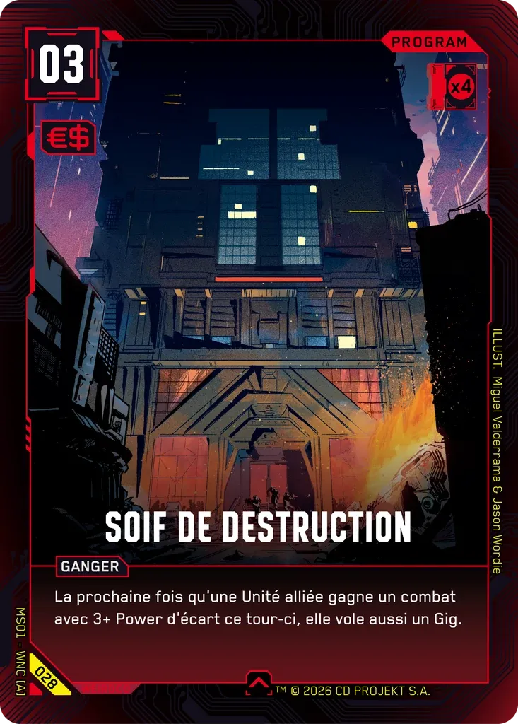 Appetite for Destruction — Welcome to Night City — Retail — FR — Cyberpunk TCG