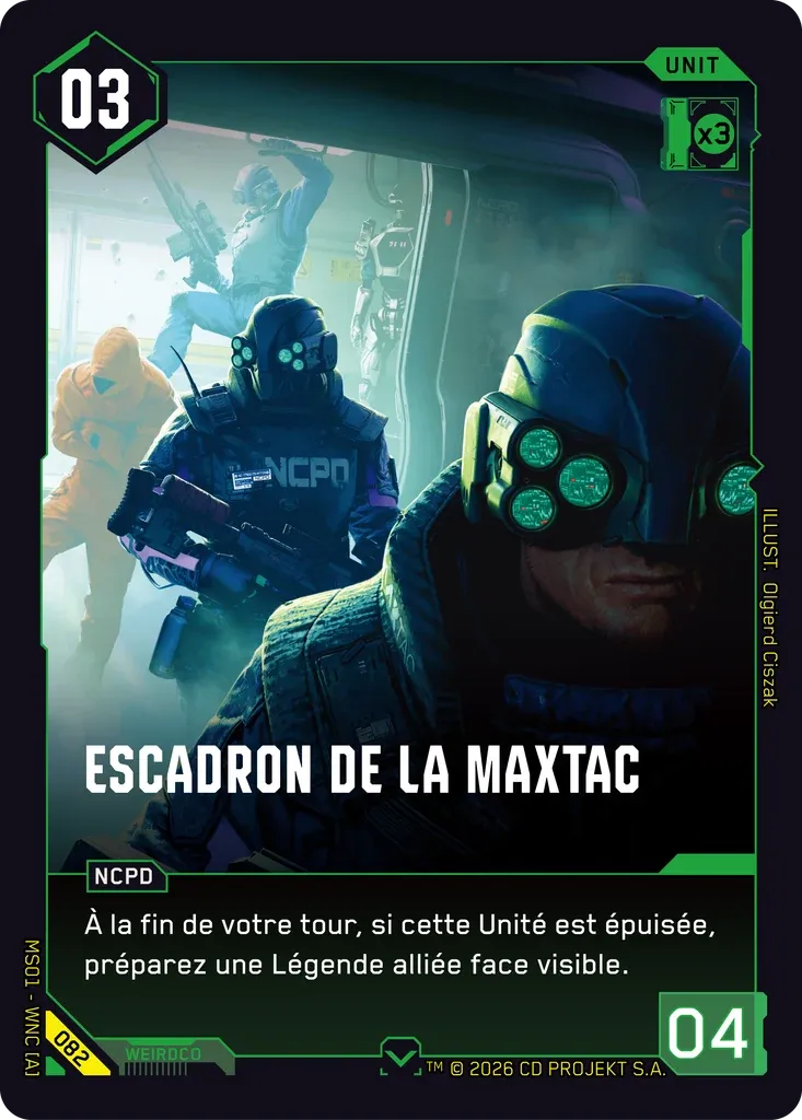 MaxTac Squadron — Welcome to Night City — Retail — FR — Cyberpunk TCG