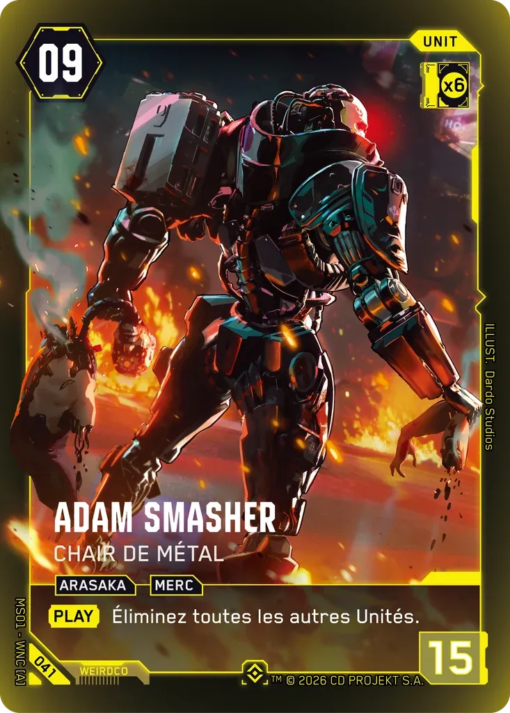 Adam Smasher - Metal Over Meat — Welcome to Night City — Retail — FR — Cyberpunk TCG