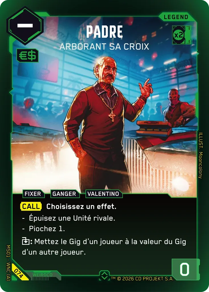 Padre - Man of the Cross — Welcome to Night City — Retail — FR — Cyberpunk TCG