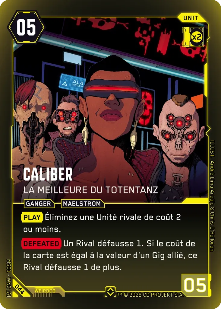 Caliber - Totentanz's Top Dog — Welcome to Night City — Retail — FR — Cyberpunk TCG