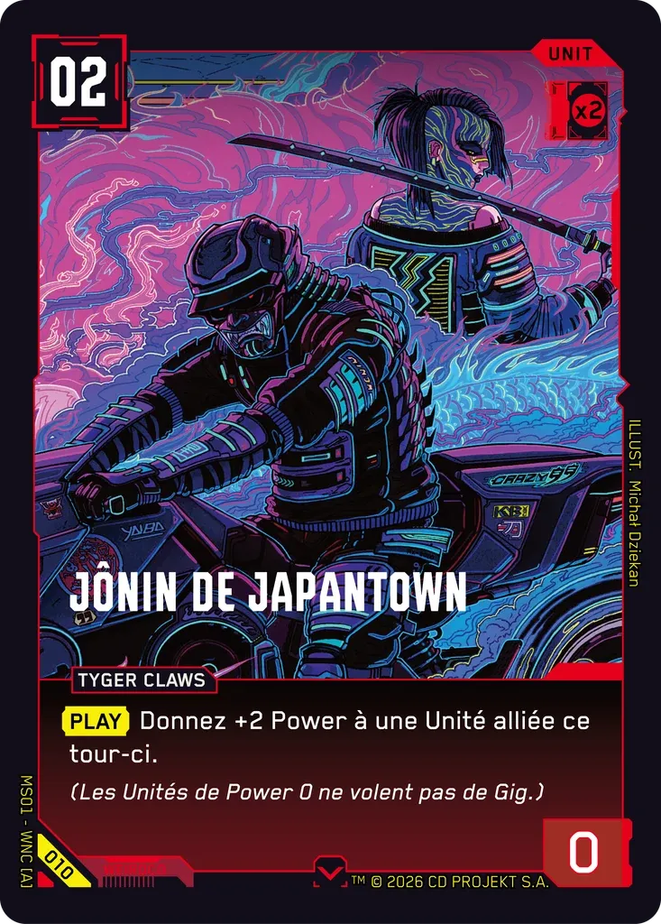 Japantown Jonin — Welcome to Night City — Retail — FR — Cyberpunk TCG